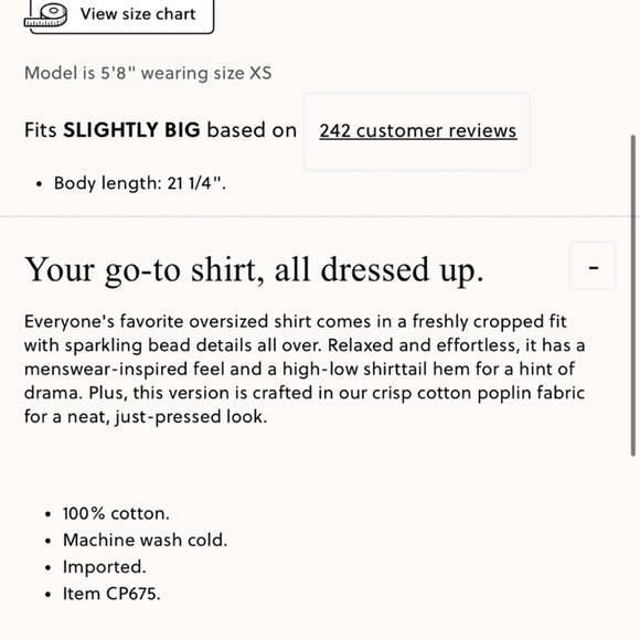 J.Crew Étienne cropped button-up shirt in embellished cotton poplin - Picture 4 of 8